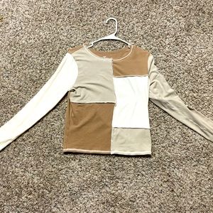 COPY - Hollister Large Brown cream and white